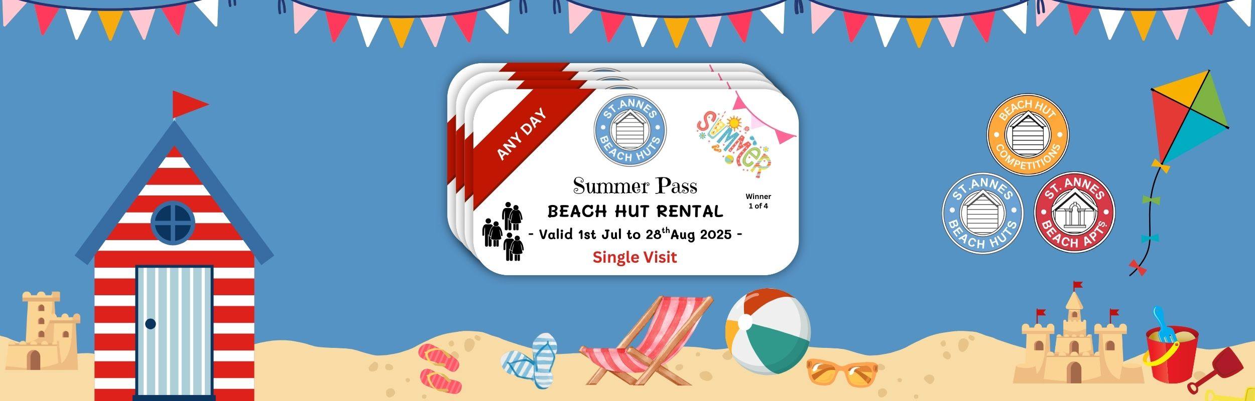 1 Day Summer Beach Hut Pass Giveaway 2025